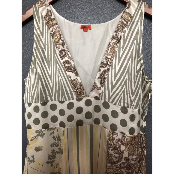 Chan Luu x Anthropologie Silk Mixed Print Dress - Picture 3 of 11